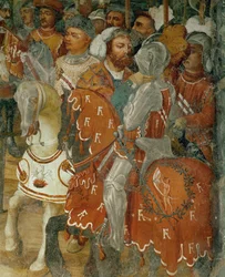Deux participants à un tournoi (fresque)