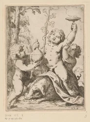 Bacchanale avec trois jeunes hommes