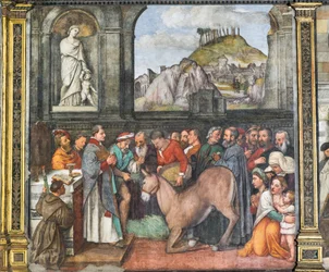 Le miracle de la mule, mur nord, École du Saint (détail)