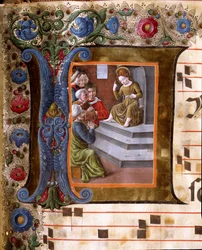 Lettrine décorée représentant l