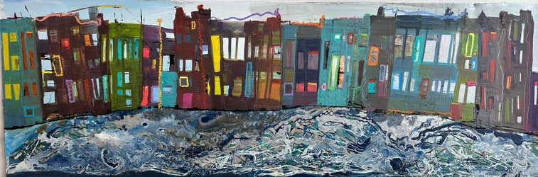 Al Borde Del Mar (acrylique sur toile)