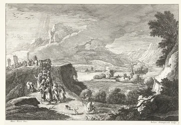 Paysage avec cortège funèbre