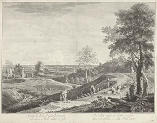 Paysage avec bergers et pèlerins