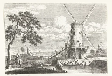 Paysage avec moulin à eau (Paysages italiens)