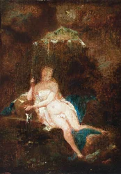 Déesse de la rivière (huile sur papier posée sur panneau)