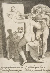 Apollon debout à côté d