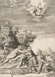 Calypso essayant de retenir Ulysse alors qu