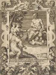Junon à gauche demande à Jupiter d