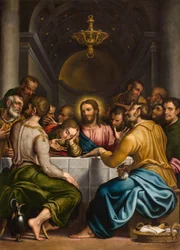 Chapelle du Saint-Sacrement, deuxième travée côté nord, Giulio Campi, Dernière Cène 1569