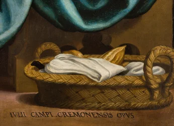 Chapelle du Saint-Sacrement, Deuxième travée côté nord, Giulio Campi, Dernière Cène, (détail) 1569