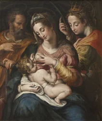 La Sainte Famille avec Sainte Catherine, vers 1600