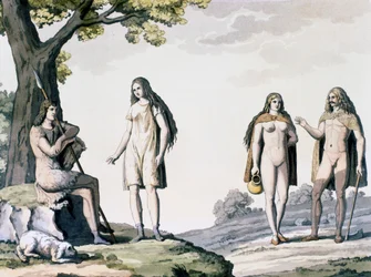 Costumes des anciens Germains, gravure de Costumes anciens et modernes par Giulio Ferrario (1767-1847)