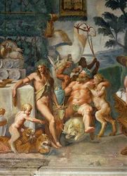 Bacchanales - le banquet des dieux (fresque)