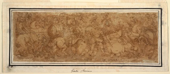 Dessin, scène de bataille, 1524-46