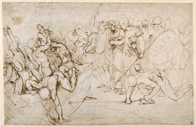 Neoptolemus emmenant Andromaque en captivité après la chute de Troie