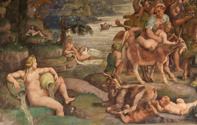 Festin de noces de Cupidon et Psyché, détail