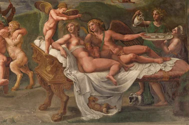 Festin de noces de Cupidon et Psyché, détail