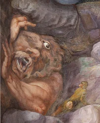 (détail) du cyclope, de la destruction des géants par les foudres de Jupiter, Sala dei Giganti