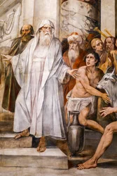 Numa Pompilius instituant le culte des Vestales (détail)