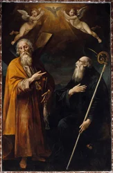 Représentation de Saint André et Saint Benoît de Nursie
