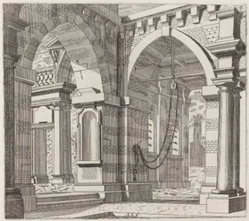 Fantaisie architecturale avec portails voûtés