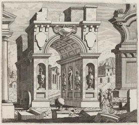 Fantaisie Architecturale avec un Arc de Triomphe