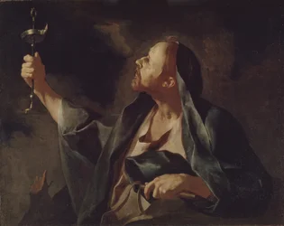 Un homme avec une lampe et un fouet Le Prophète Sophonie
