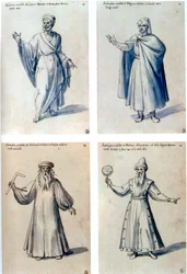 Conception de costumes pour figures classiques, 16e siècle