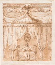 Alcôve de chambre avec une figure