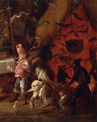 Rencontre de sorcières, par Giuseppe Bernardino Bison (1762-1844), détail