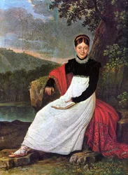 La reine Caroline (Bonaparte) de Naples dans le costume traditionnel d