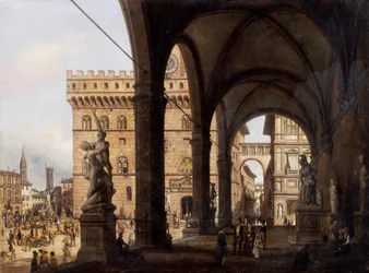 Florence, Piazza della Signoria, par Giuseppe Cannella