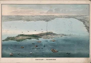 Vue panoramique de Kronstadt, 1853