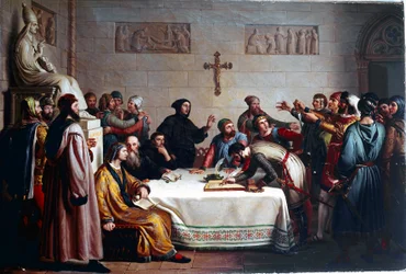 Le serment de Pontida. Cérémonie d