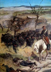 Détail du camp italien, de la bataille de Magenta en 1859