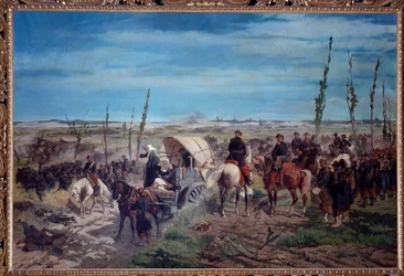 Camp militaire italien à la bataille de Magenta en 1859