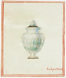 Urne en aigue-marine