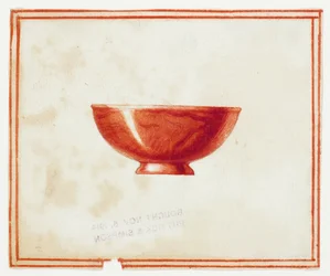 Bol en marbre rouge