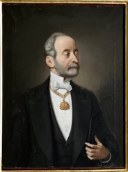 Portrait de Raffaele de Ferrari, duc de Galliera (1803-1876) Peinture de Giuseppe Isola (1808-1893) 1876 Gênes, Musei di Strada Nuova