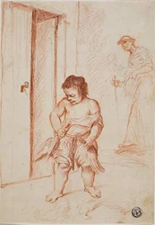 Étude de deux figures (recto); Copie fragmentaire (verso)