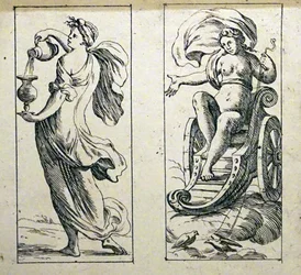 Cartes de tarot du XVIIe siècle par Giuseppe Maria Mitelli