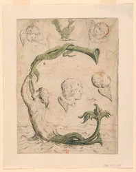 Épreuves pour quatre planches de "Alfabeto in Sogno" [Alphabet de rêve] : Lettre G