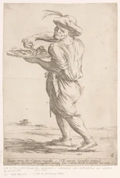 Vendeur de rue de têtes de poulet et de foies de poulet