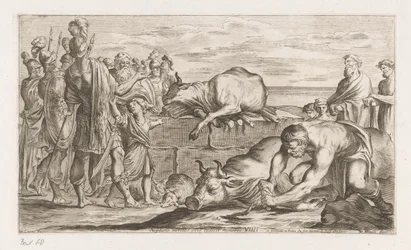 Les Troyens offrent des animaux à Neptune