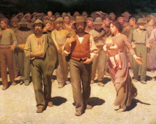 Le Quatrième État, par Giuseppe Pellizza da Volpedo, détail