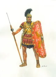 Rome antique : un soldat de la Garde prétorienne - Illustration de Giuseppe Rava
