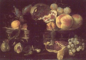 Un panier de fruits et une assiette de fruits
