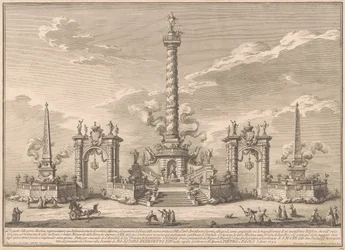 La Prima Macchina pour la Chinea de 1752 : Une Deliziosa faisant allusion à la Villa Carl