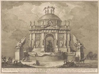 La Prima Macchina pour la Chinea de 1773 : Le Temple de la Paix, 1773