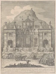 La Seconde Machine pour la Chinea de 1778 : Une demeure près de Monte Testaccio